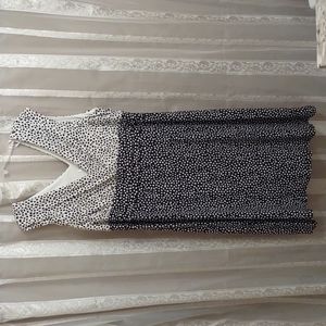 Dress Barn 22W black and white sleeveless dress